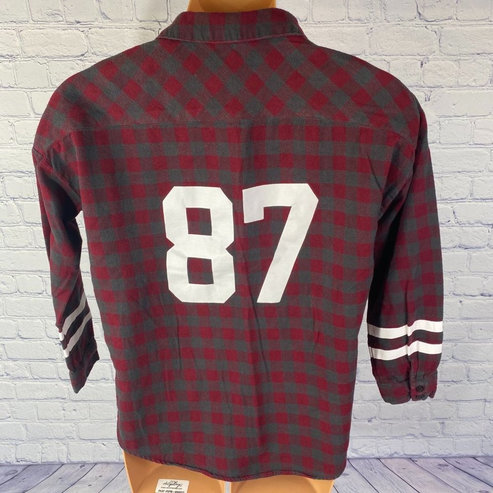 Forever 21 Button Down Plaid Pocket Shirt Top #87 - Picture 6 of 6